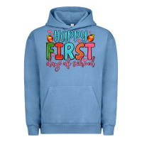 Pigment Pebble Blue happy first day of school Urban Hoodie - JahusDesignShop