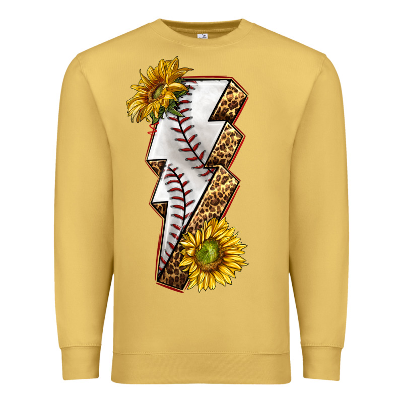 Sport Baseball  Lightning Bolt Premium Sweatshirt by texasbilliewilder | Teevron