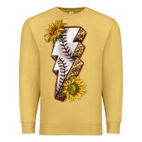 Antique Gold sport baseball  lightning bolt Premium Sweatshirt - texasbilliewilder