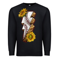 Black sport baseball  lightning bolt Premium Sweatshirt - texasbilliewilder