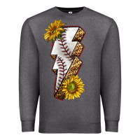 Charcoal Heather sport baseball  lightning bolt Premium Sweatshirt - texasbilliewilder