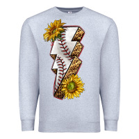 Heather Grey sport baseball  lightning bolt Premium Sweatshirt - texasbilliewilder