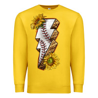 Lemon sport baseball  lightning bolt Premium Sweatshirt - texasbilliewilder