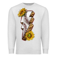 Oatmeal Heather sport baseball  lightning bolt Premium Sweatshirt - texasbilliewilder