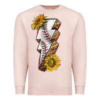 Pale Pink sport baseball  lightning bolt Premium Sweatshirt - texasbilliewilder
