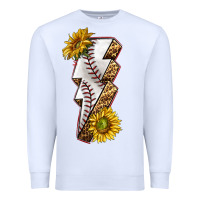 White sport baseball  lightning bolt Premium Sweatshirt - texasbilliewilder