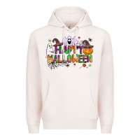 Pale Pink happy halloween Premium Hoodie - AdoDesignShop