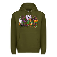 Army Green happy halloween Premium Hoodie - AdoDesignShop