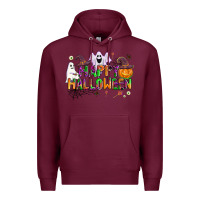 Burgundy happy halloween Premium Hoodie - AdoDesignShop