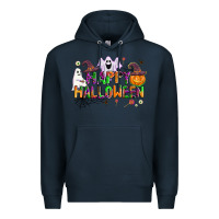 Navy happy halloween Premium Hoodie - AdoDesignShop