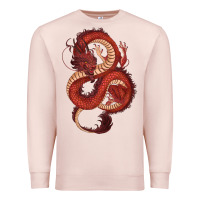 Pale Pink red dragon Premium Sweatshirt - RanaPortraitStore