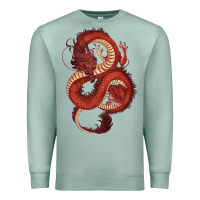 Seafoam red dragon Premium Sweatshirt - RanaPortraitStore