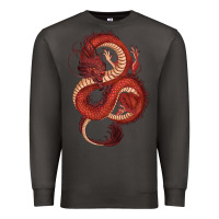Smoke red dragon Premium Sweatshirt - RanaPortraitStore
