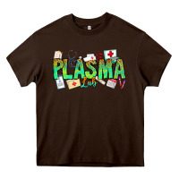 Chocolate Brown plasma lab Heavy Core Tee - CowhideDigitalArt