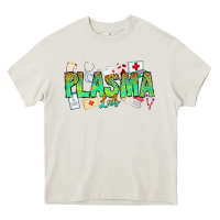 Cream plasma lab Heavy Core Tee - CowhideDigitalArt