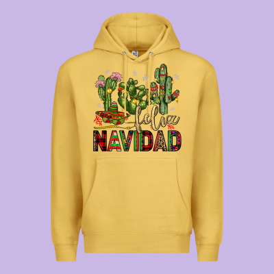 Cactus Feliz Navidad Premium Hoodie Designed By Jahusdesignshop