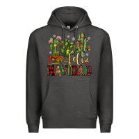 Charcoal Heather cactus feliz navidad Premium Hoodie - JahusDesignShop