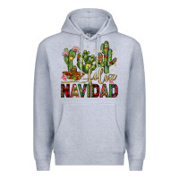 Heather Grey cactus feliz navidad Premium Hoodie - JahusDesignShop