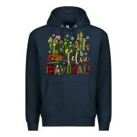 Navy cactus feliz navidad Premium Hoodie - JahusDesignShop