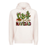 Pale Pink cactus feliz navidad Premium Hoodie - JahusDesignShop