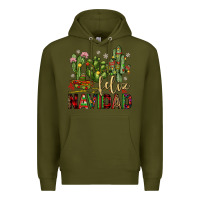 Army Green cactus feliz navidad Premium Hoodie - JahusDesignShop