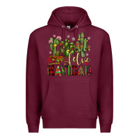 Burgundy cactus feliz navidad Premium Hoodie - JahusDesignShop