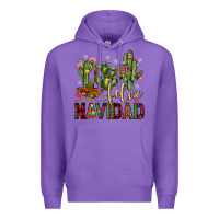 Purple cactus feliz navidad Premium Hoodie - JahusDesignShop