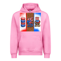 Fuchsia Pink usa macaroon and boots Urban Hoodie - AdoDesignShop