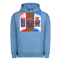 Pigment Pebble Blue usa macaroon and boots Urban Hoodie - AdoDesignShop