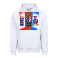 White usa macaroon and boots Urban Hoodie - AdoDesignShop