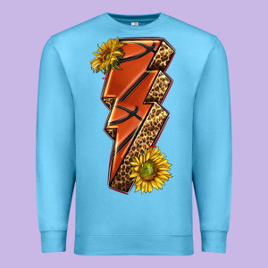 Sport Basketball Lightning Bolt Premium Sweatshirt Designed By Texasbilliewilder