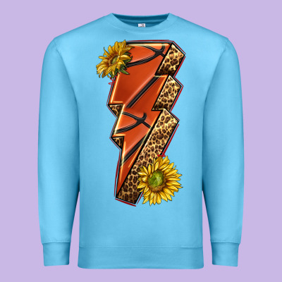 Premium Sweatshirt sport basketball lightning bolt