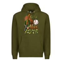 Army Green let's do this boys field baseball Premium Hoodie - BundleAndBundleShop