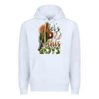 White let's do this boys field baseball Premium Hoodie - BundleAndBundleShop