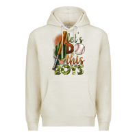 Oatmeal Heather let's do this boys field baseball Premium Hoodie - BundleAndBundleShop
