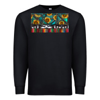 Black Rusty Sunflowers with Cowhide and Turquoise Premium Sweatshirt - RanaPortraitStore