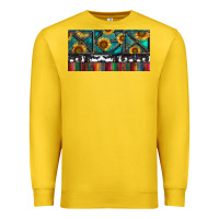 Lemon Rusty Sunflowers with Cowhide and Turquoise Premium Sweatshirt - RanaPortraitStore