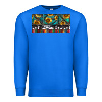True Royal Rusty Sunflowers with Cowhide and Turquoise Premium Sweatshirt - RanaPortraitStore