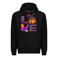 Black halloween love Premium Hoodie - AdoDesignShop