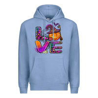 Colony Blue halloween love Premium Hoodie - AdoDesignShop