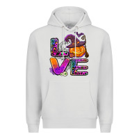 Dove Grey halloween love Premium Hoodie - AdoDesignShop
