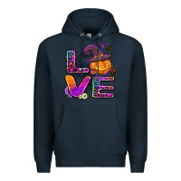 Navy halloween love Premium Hoodie - AdoDesignShop