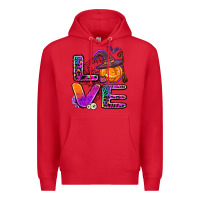 Red halloween love Premium Hoodie - AdoDesignShop