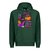 Sports Green halloween love Premium Hoodie - AdoDesignShop