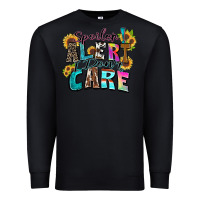 Black spoiler alert i don't care Premium Sweatshirt - Zillion Design Studio