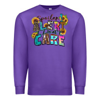 Purple spoiler alert i don't care Premium Sweatshirt - Zillion Design Studio
