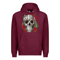 Burgundy skull cactus Premium Hoodie - JahusDesignShop