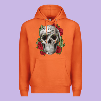 Skull Cactus Premium Hoodie Designed By Jahusdesignshop