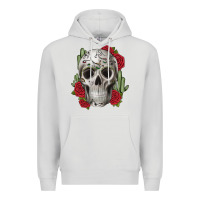 Dove Grey skull cactus Premium Hoodie - JahusDesignShop