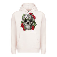 Pale Pink skull cactus Premium Hoodie - JahusDesignShop